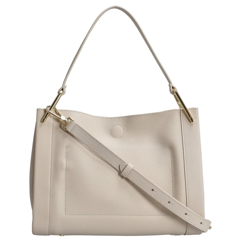 Coccinelle Wallace - Bolso de hombro 28 cm (lambskin white/laurel green)