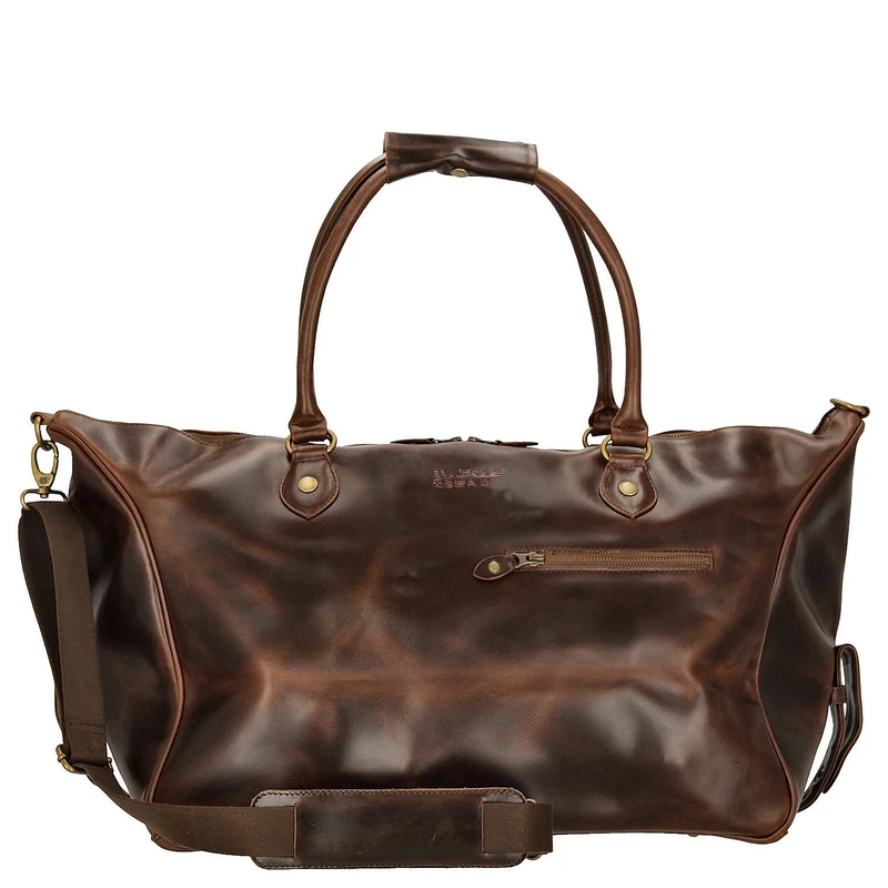 Buckle & Seam Linwood Weekender - Bolsa de viaje 50 cm Leder (brown/blue)