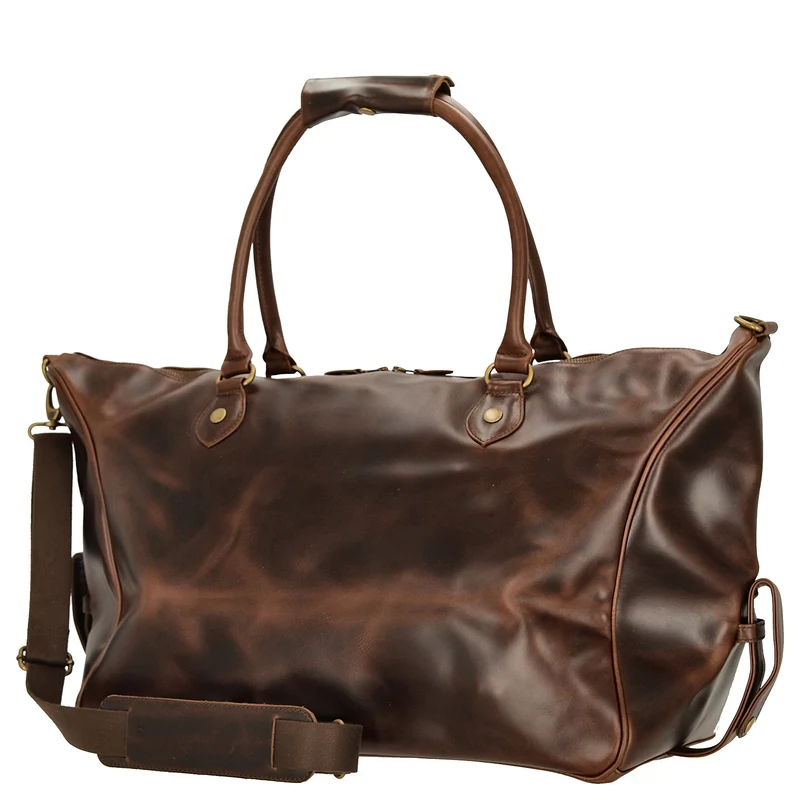 Buckle & Seam Linwood Weekender - Bolsa de viaje 50 cm Leder (brown/blue)
