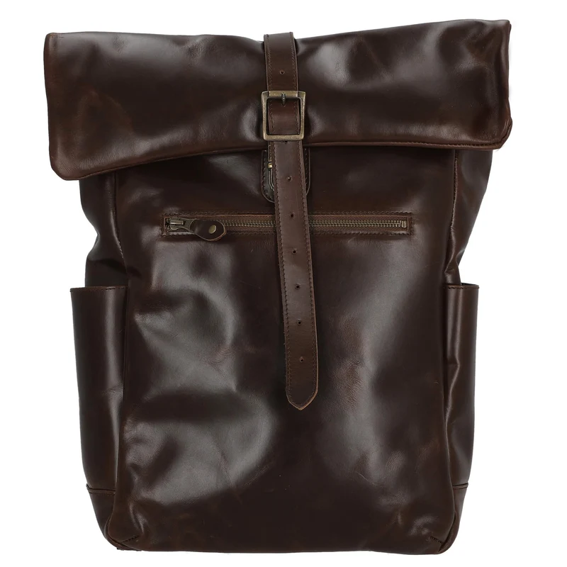 Buckle & Seam Norman - Mochila rolltop 61 cm (braun/dots)