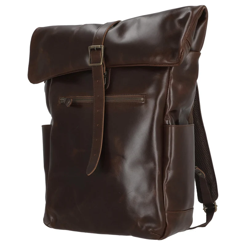 Buckle & Seam Norman - Mochila rolltop 61 cm (braun/dots)