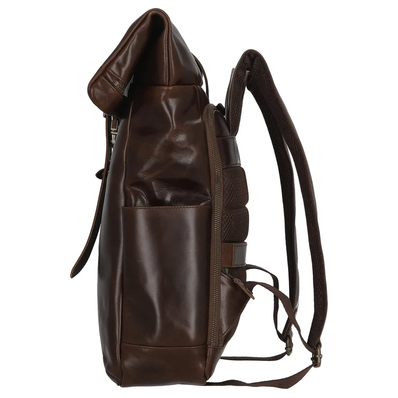 Buckle & Seam Norman - Mochila rolltop 61 cm (braun/dots)