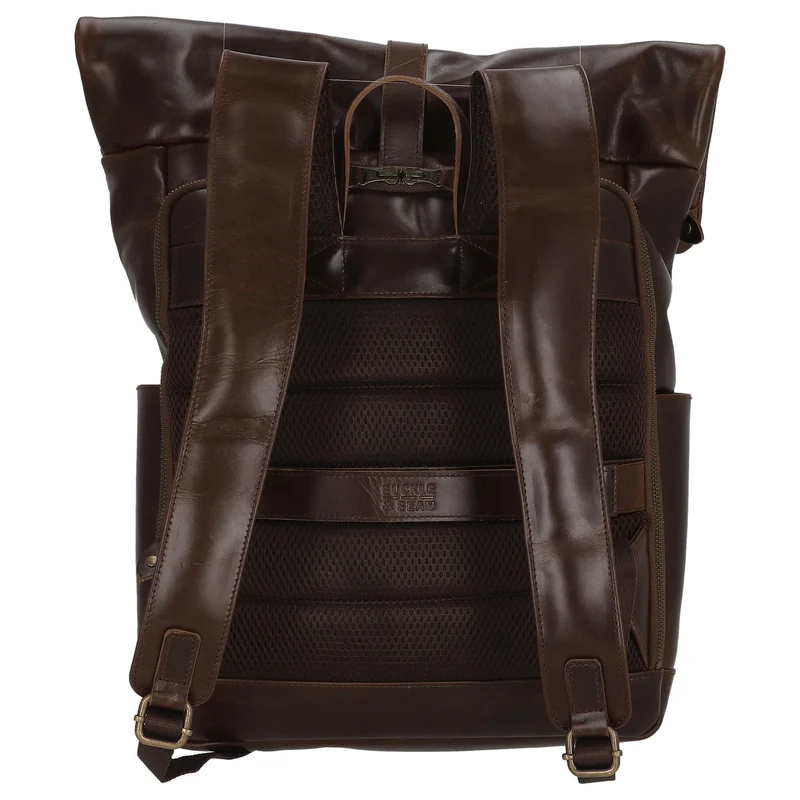 Buckle & Seam Norman - Mochila rolltop 61 cm (braun/dots)