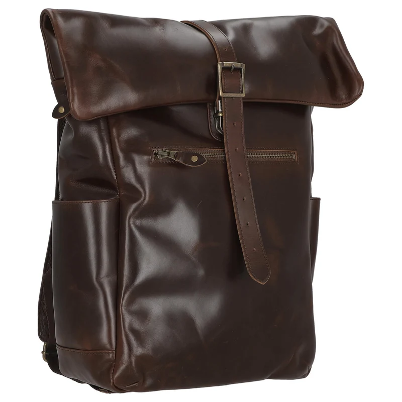 Buckle & Seam Norman - Mochila rolltop 61 cm (braun/dots)