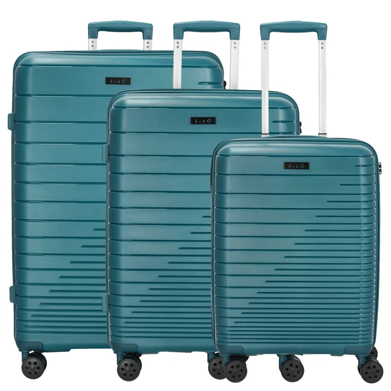 D&N Travel Line 4600 - Set de trolley, 3 piezas (petrol)