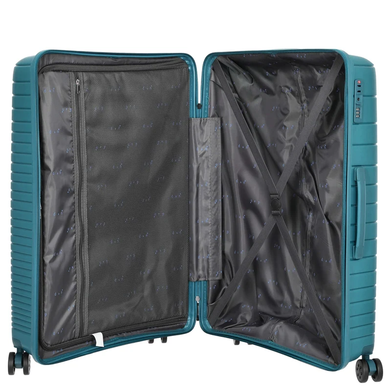 D&N Travel Line 4600 - Set de trolley, 3 piezas (petrol)