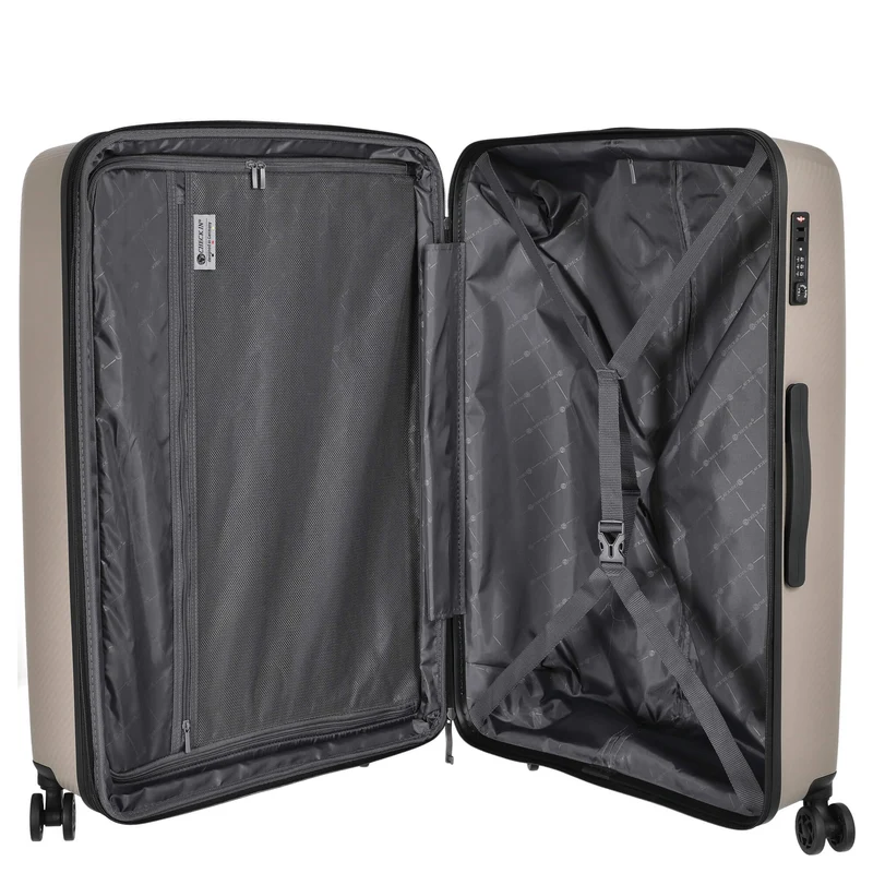 CHECK.IN St. Louis - Trolley de 4 ruedas 77 cm expandible (taupe)