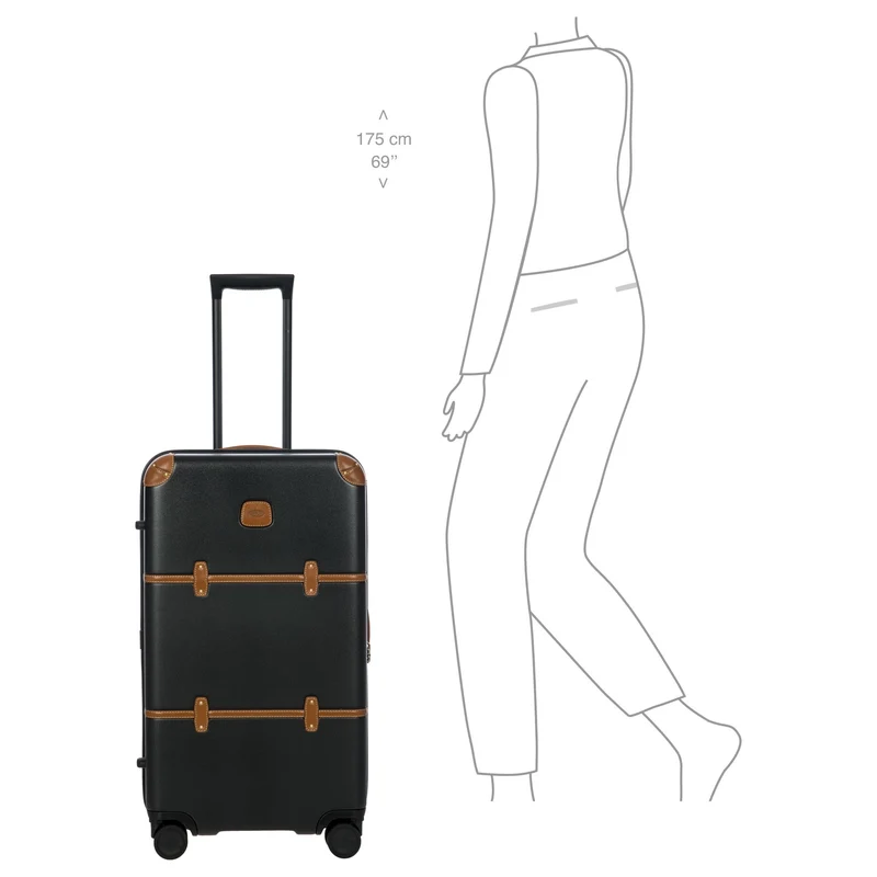 Brics Bellagio Trunk - Trolley de 4 ruedas 74 cm (black/tan)