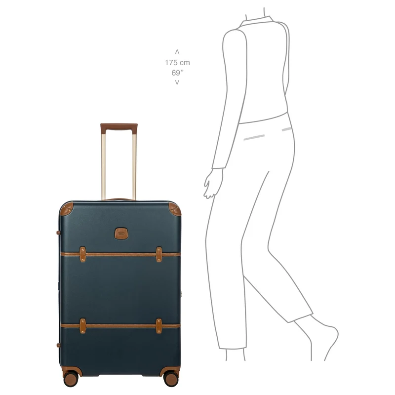 Brics Bellagio - Trolley de 4 ruedas 76 cm expandible (blue/tan)