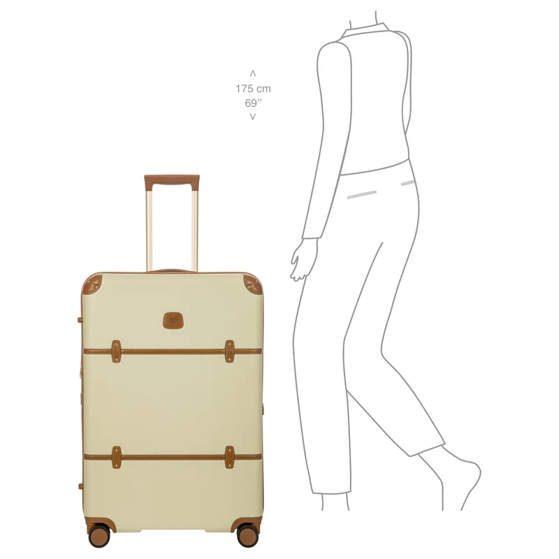 Brics Bellagio - Trolley de 4 ruedas 76 cm expandible (cream)