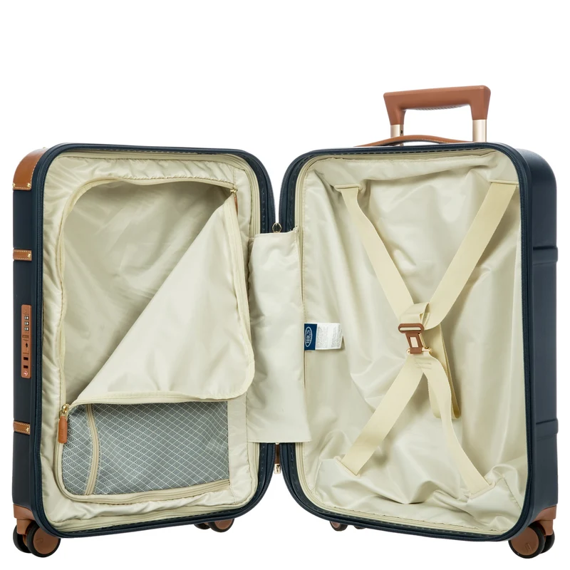 Brics Bellagio - Trolley de cabina de 4 ruedas 55 cm (blue/tan)