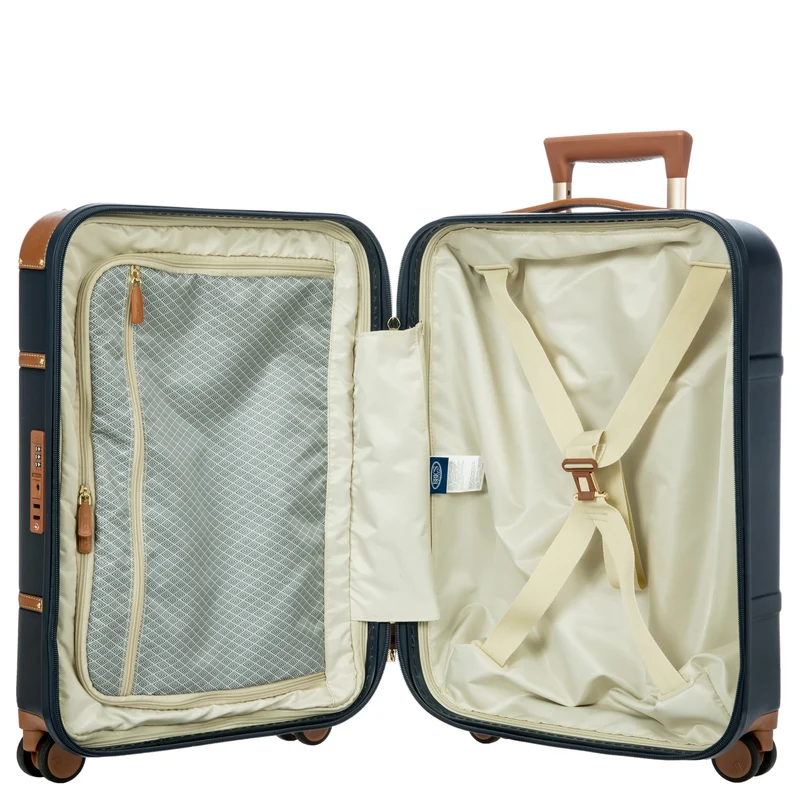 Brics Bellagio - Trolley de cabina de 4 ruedas 55 cm (blue/tan)