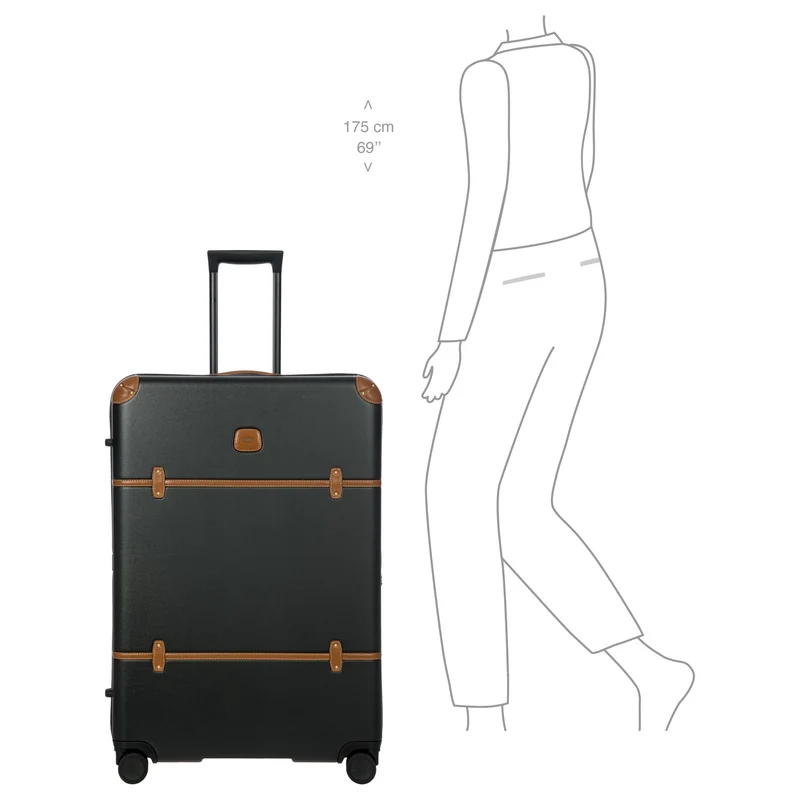 Brics Bellagio - Trolley de 4 ruedas 82 cm expandible (black/tan)