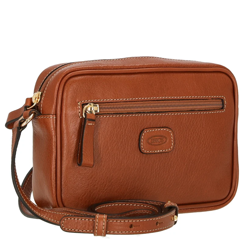 Brics Life Pelle - Bolso bandolera 21 cm (cognac)
