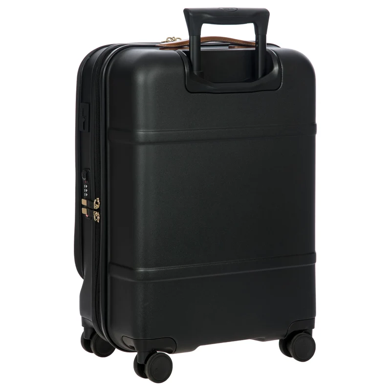 Brics Bellagio - Trolley de cabina con 4 ruedas y bolsillo delantero 55 cm expandible (black/tan)