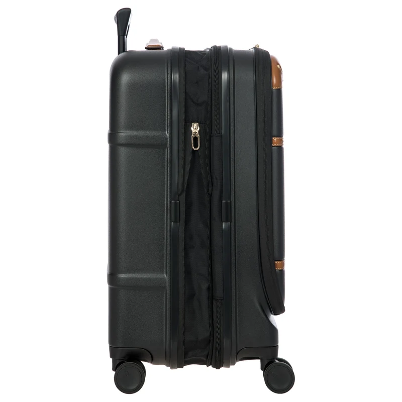 Brics Bellagio - Trolley de cabina con 4 ruedas y bolsillo delantero 55 cm expandible (black/tan)
