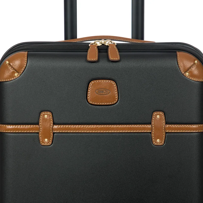 Brics Bellagio - Trolley de cabina con 4 ruedas y bolsillo delantero 55 cm expandible (black/tan)