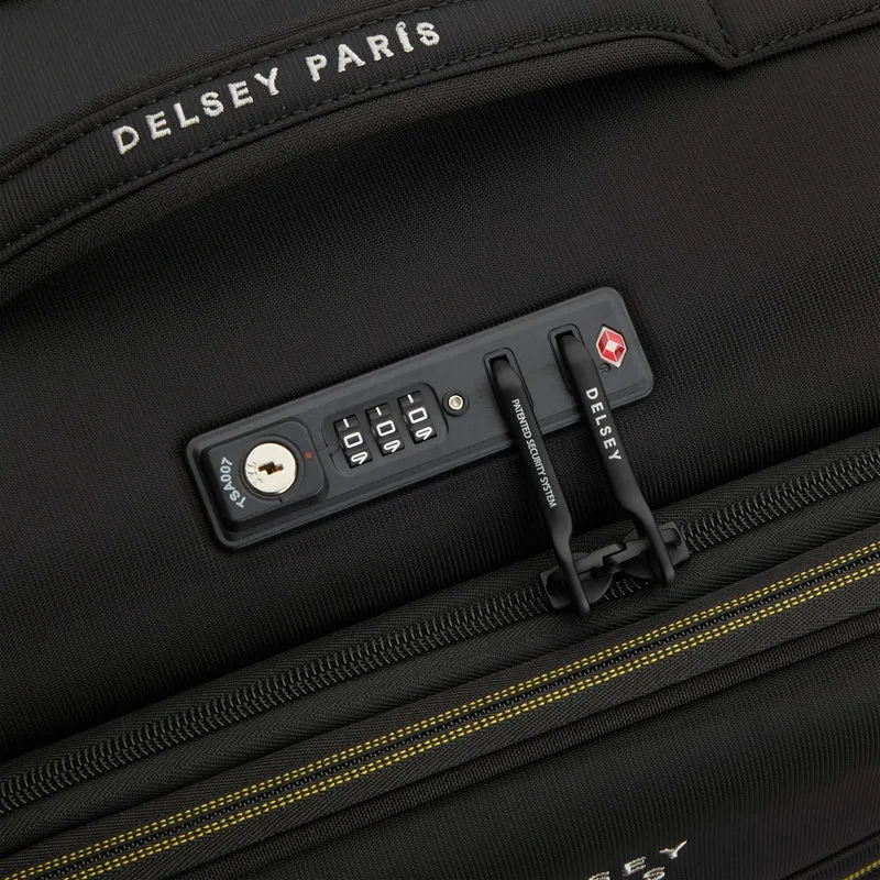 Delsey Paris Brochant 3 - Trolley de cabina con 4 ruedas S 55 cm expandible (tief schwarz)