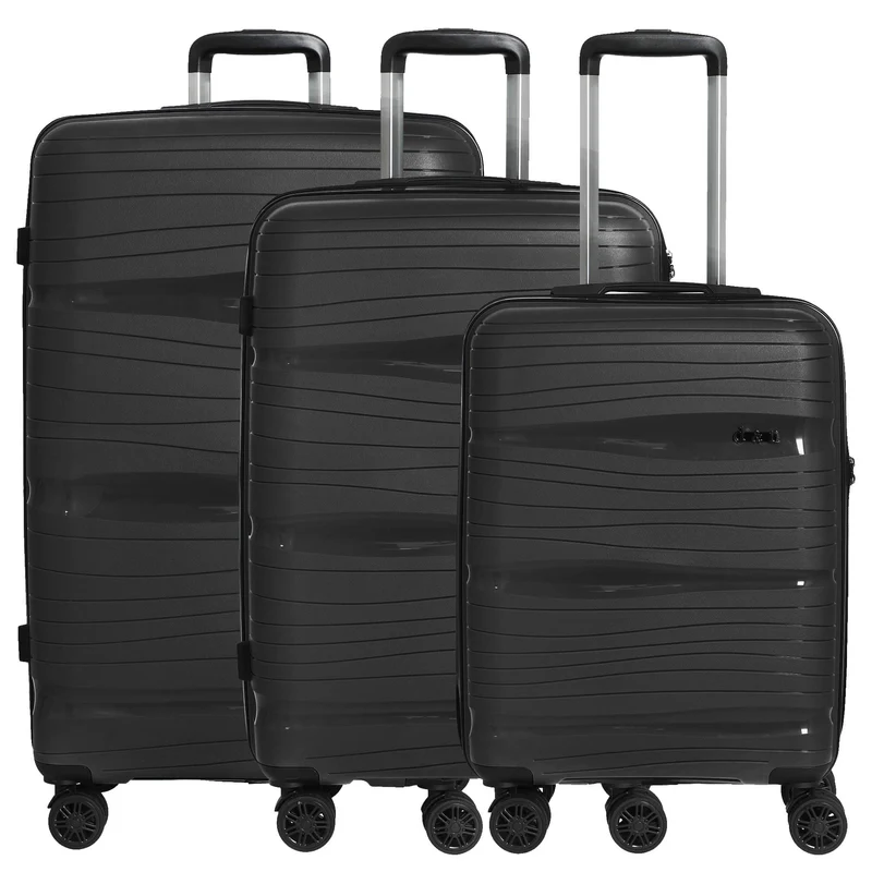 D&N Travel Line 4300 - Set de trolley 3 piezas (black)