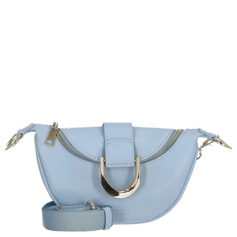 Seidenfelt Sonka - Bolso bandolera 19 cm (shy blue/gold)