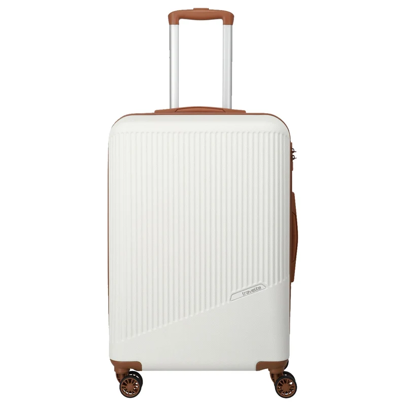 Travelite Bali - Trolley de 4 ruedas M 67 cm (weiß/cognac)