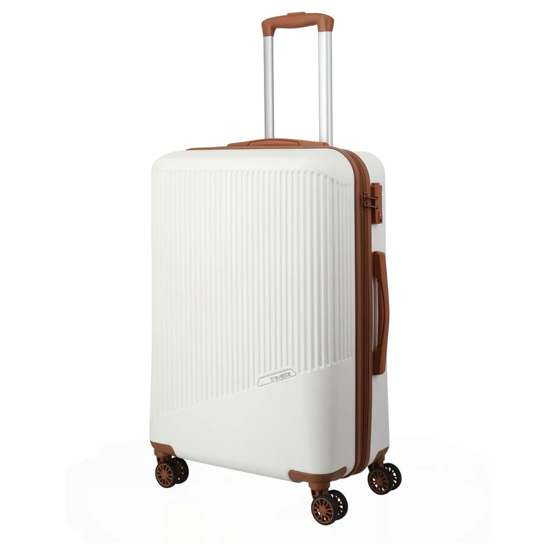 Travelite Bali - Trolley de 4 ruedas M 67 cm (weiß/cognac)