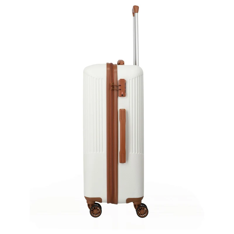 Travelite Bali - Trolley de 4 ruedas M 67 cm (weiß/cognac)