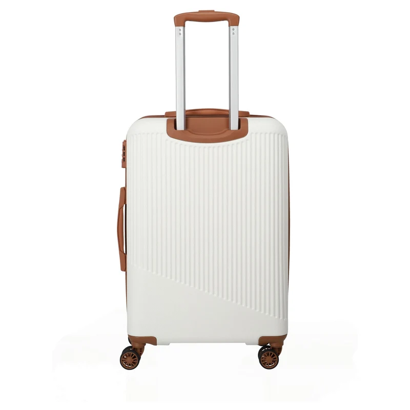 Travelite Bali - Trolley de 4 ruedas M 67 cm (weiß/cognac)