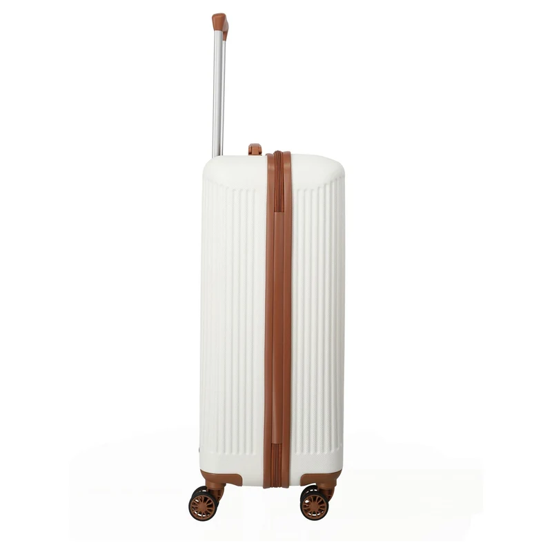 Travelite Bali - Trolley de 4 ruedas M 67 cm (weiß/cognac)