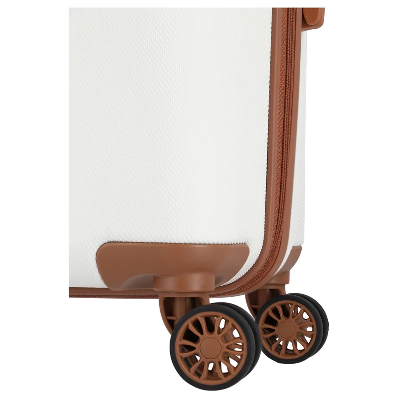 Travelite Bali - Trolley de 4 ruedas M 67 cm (weiß/cognac)