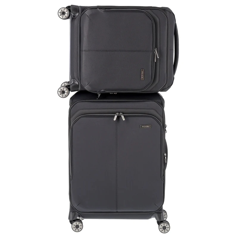 Travelite Priima - Trolley de cabina S 4 ruedas 55 cm expandible (black)