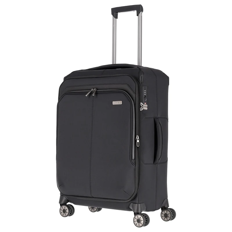 Travelite Priima - Trolley de 4 ruedas M 68 cm expandible (black)