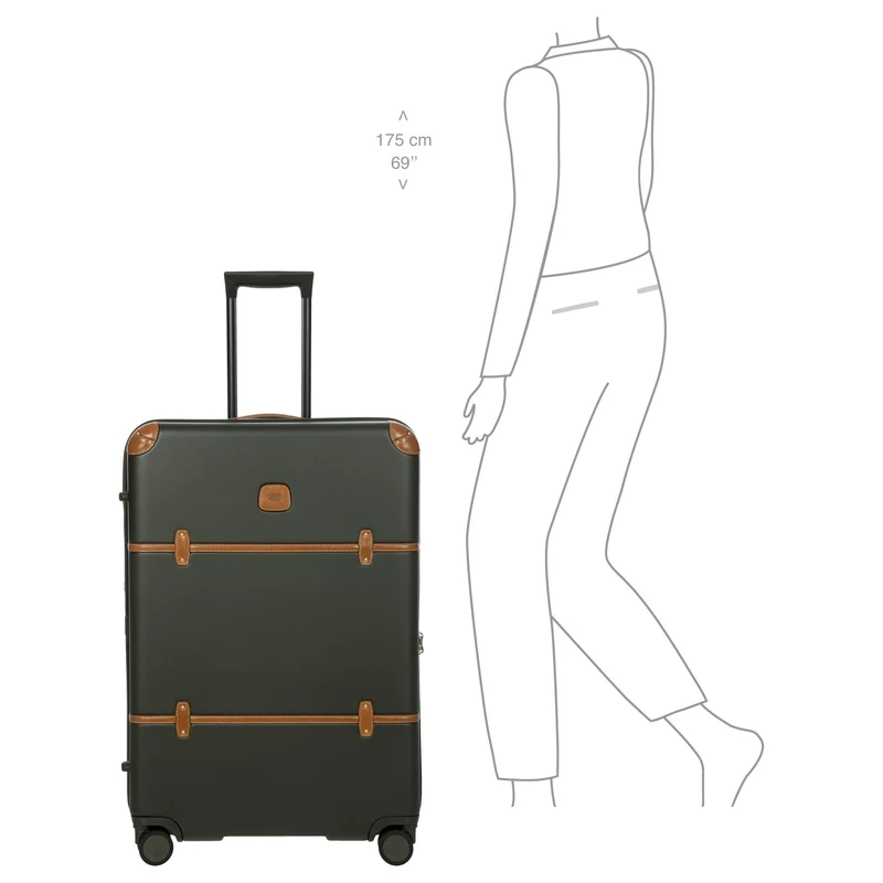 Brics Bellagio - Trolley de 4 ruedas 76 cm expandible (olive)