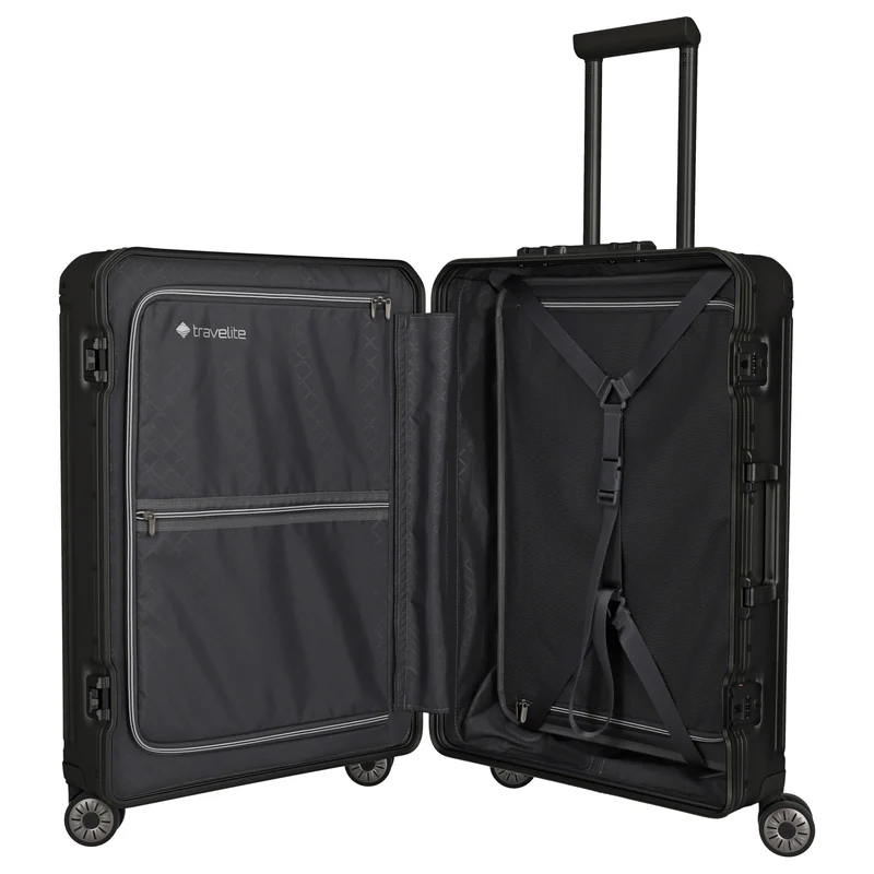 Travelite Next - Trolley de 4 ruedas M 67 cm (black)