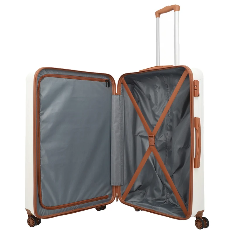 Travelite Bali - Trolley de 4 ruedas L 77 cm (weiß/cognac)