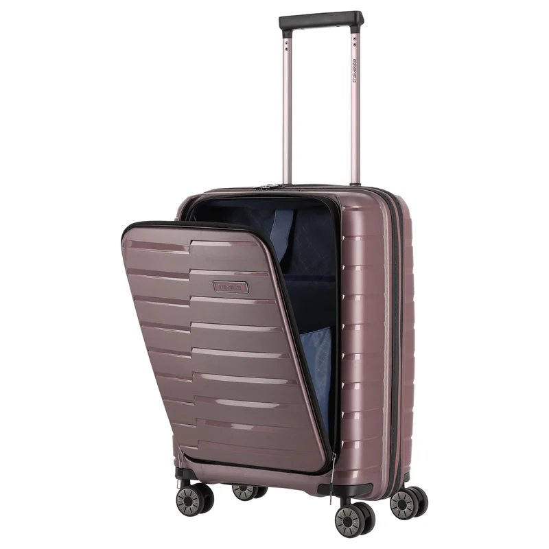 Travelite Air Base - Trolley de cabina con 4 ruedas y bolsillo delantero S 55 cm (flieder)