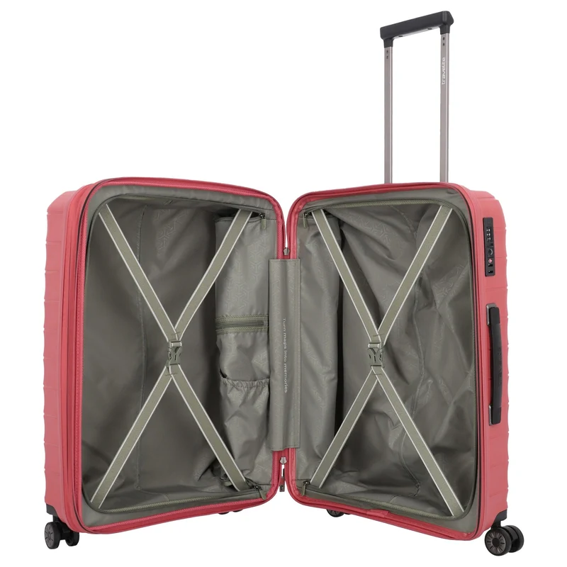Travelite Mooby - Trolley de 4 ruedas M 66 cm expandible (rot)