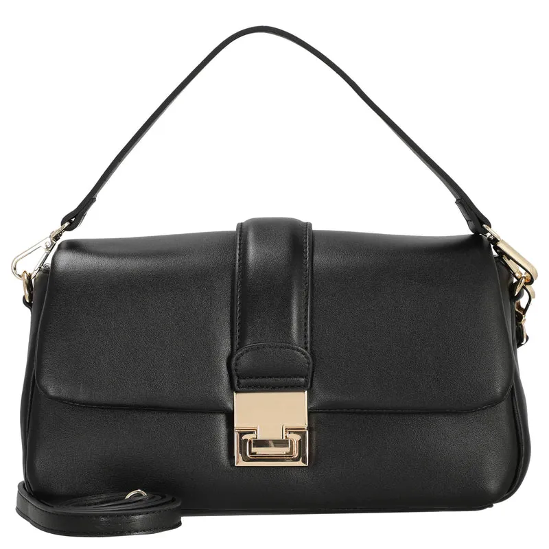 Seidenfelt Dalarna - Bolso de hombro 30 cm (black/gold)