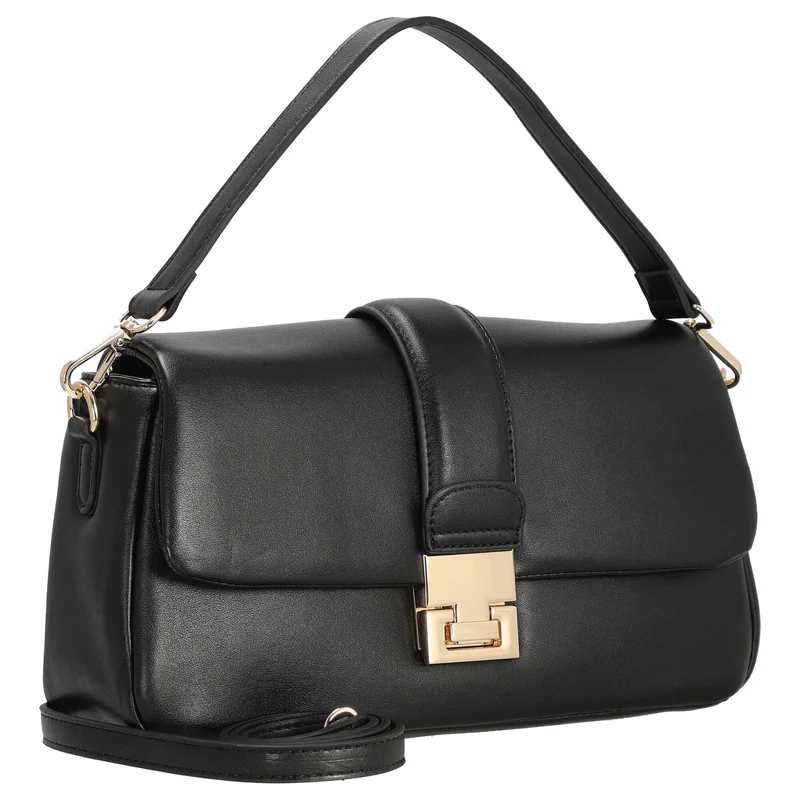 Seidenfelt Dalarna - Bolso de hombro 30 cm (black/gold)