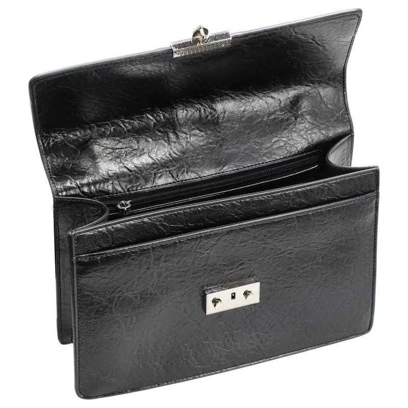 Seidenfelt Roros Big - Bolso de hombro 28 cm (glossy black)