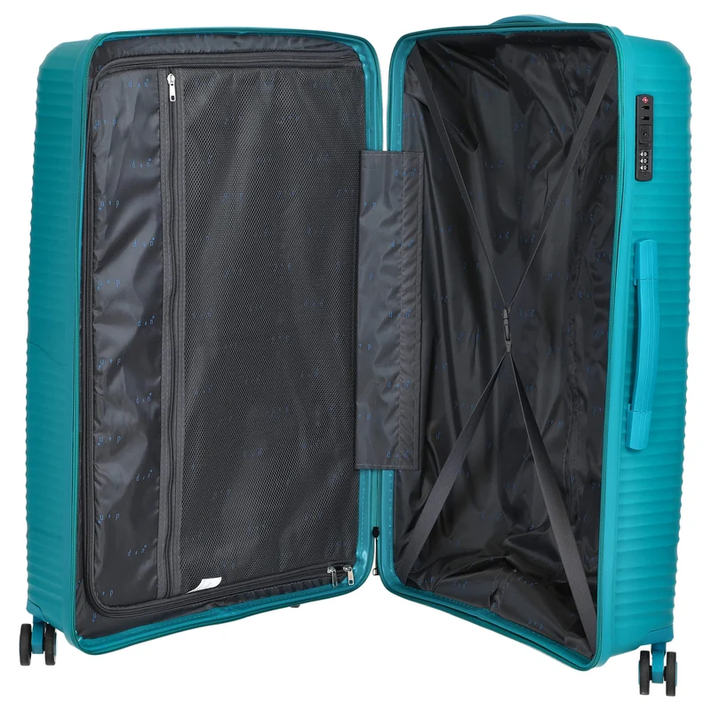 D&N Travel Line 4200 - Set de trolley de 4 ruedas 3 piezas (petróleo)