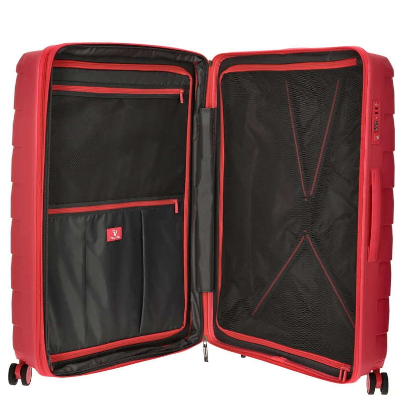 Roncato Skyline - Trolley de 4 ruedas L 79 cm expandible (ciliegia)