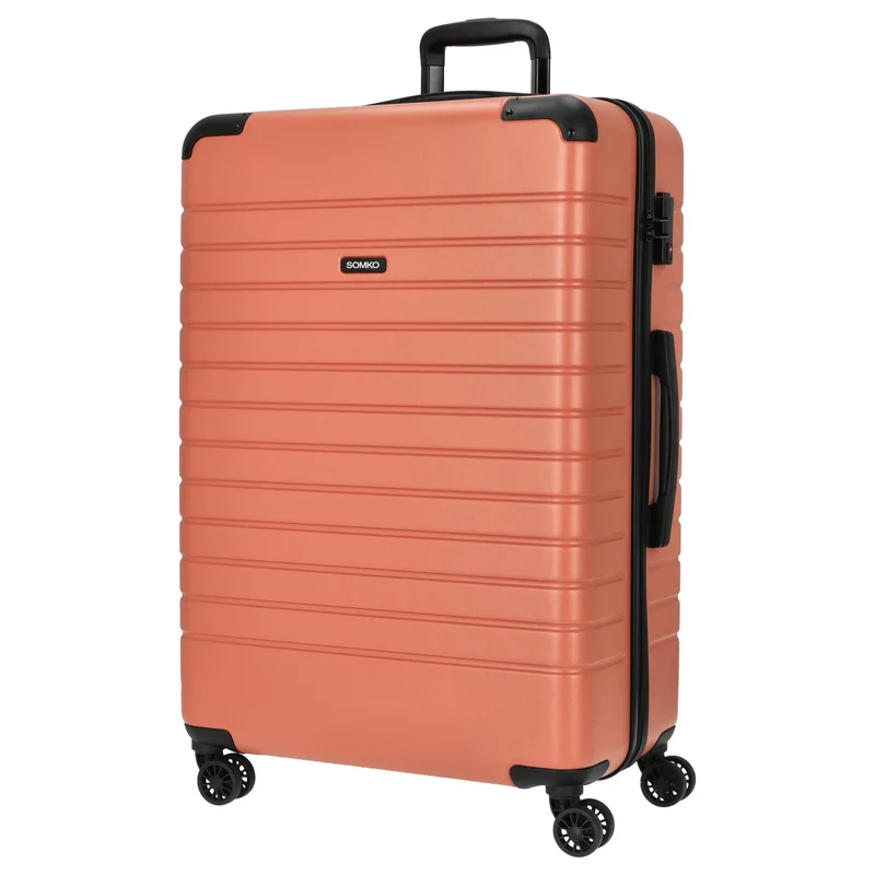 Somko Line - Set de trolley con 4 ruedas 3 piezas (coral)