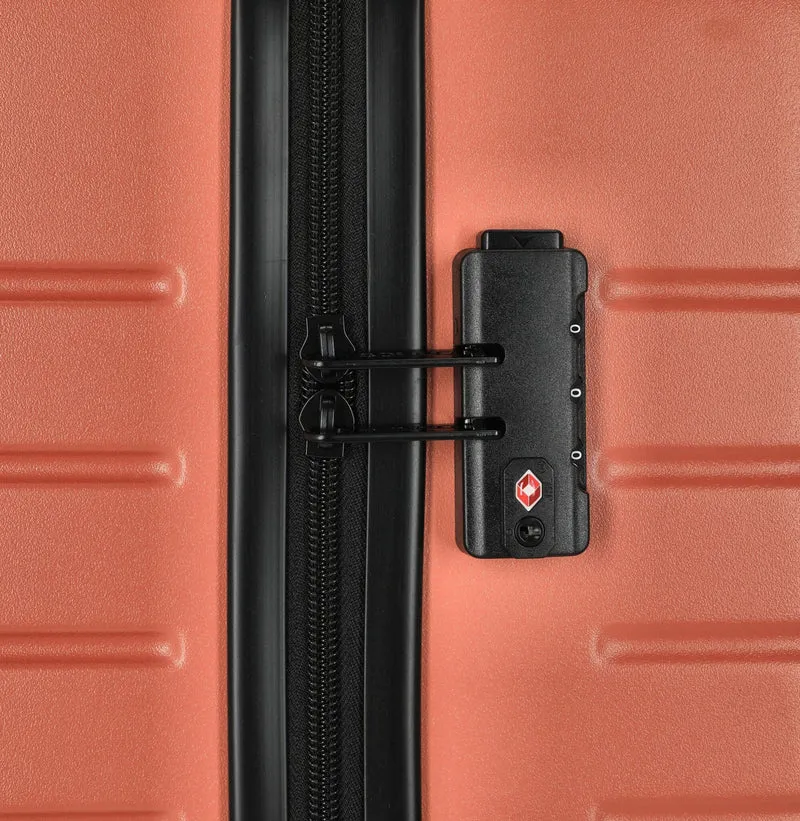 Somko Line - Set de trolley con 4 ruedas 3 piezas (coral)