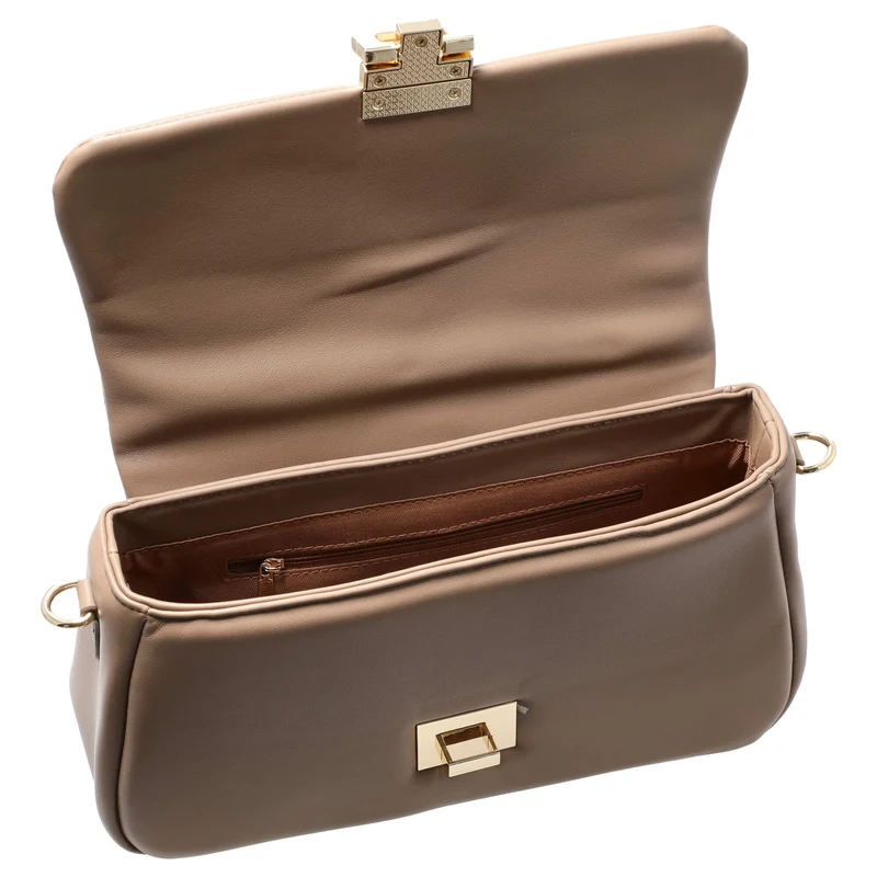 Seidenfelt Dalarna - Bolso de hombro 30 cm (soft toffee/gold)