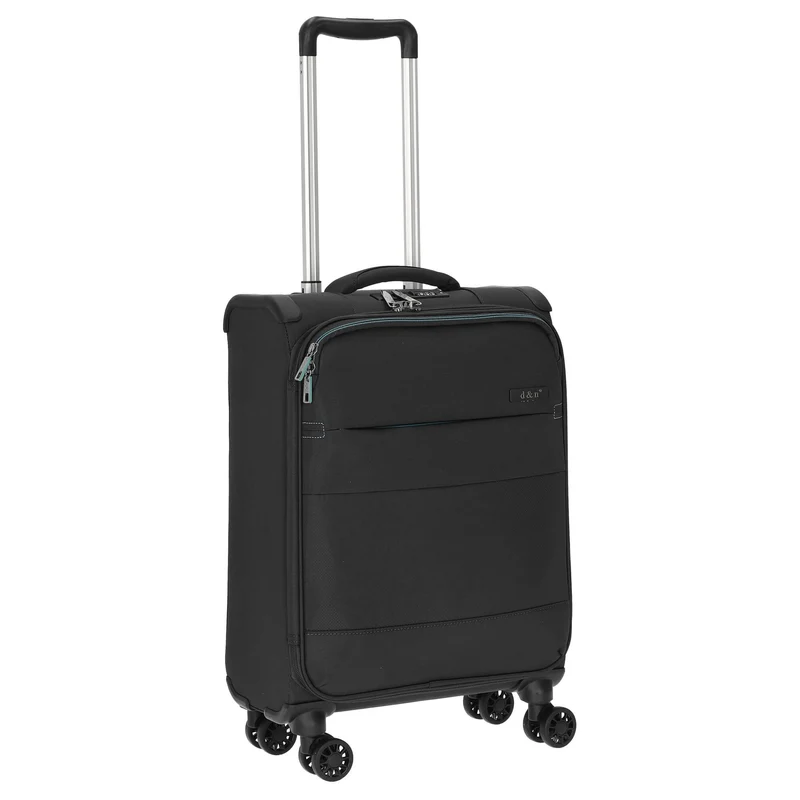 D&N Travel Line 9004 - Maleta de cabina 4 ruedas S 55 cm (color: negro)