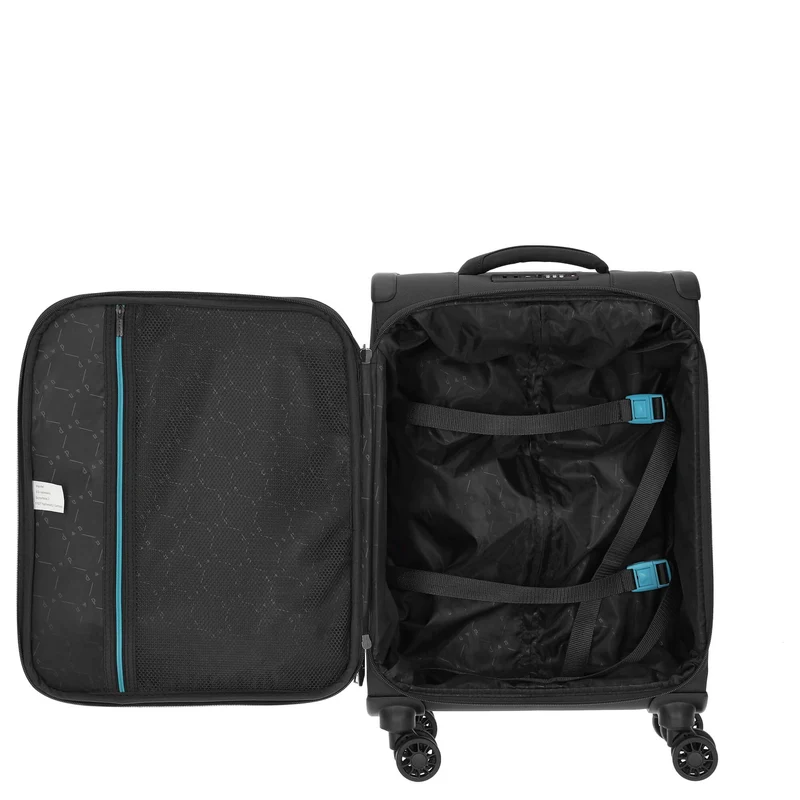 D&N Travel Line 9004 - Maleta de cabina 4 ruedas S 55 cm (color: negro)