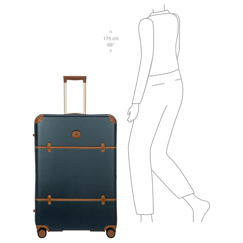 Brics Bellagio - Trolley de 4 ruedas 82 cm expandible (blue/tan)