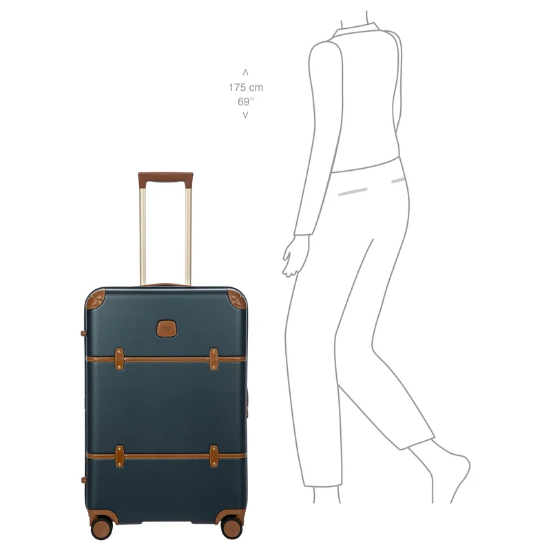 Brics Bellagio - Trolley de 4 ruedas 70.5 cm expandible (blue/tan)