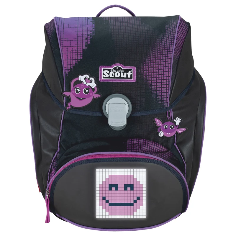 Scout Alpha Exklusiv "Movie Star" - Set de mochila escolar 5 piezas (Pink Pixel)